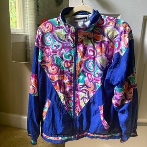 Jennifer Moore Petites Vintage Windbreaker Medium